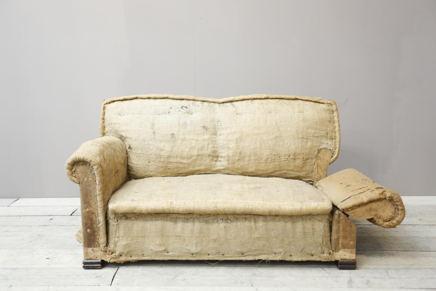 1920's English drop arm club sofa