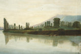 Large late 18th century French landscape oil on canvas