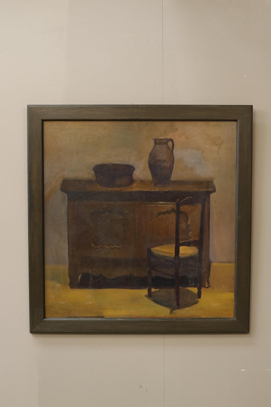 Oil on board painting by Jean Langlois (1923-2014)