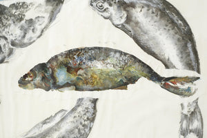 21st century oil, chalk and charcoal artwork - Rainbow Trout