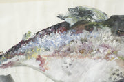 21st century oil, chalk and charcoal artwork - Rainbow Trout - TallBoy Interiors