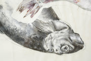 21st century oil, chalk and charcoal artwork - Rainbow Trout - TallBoy Interiors