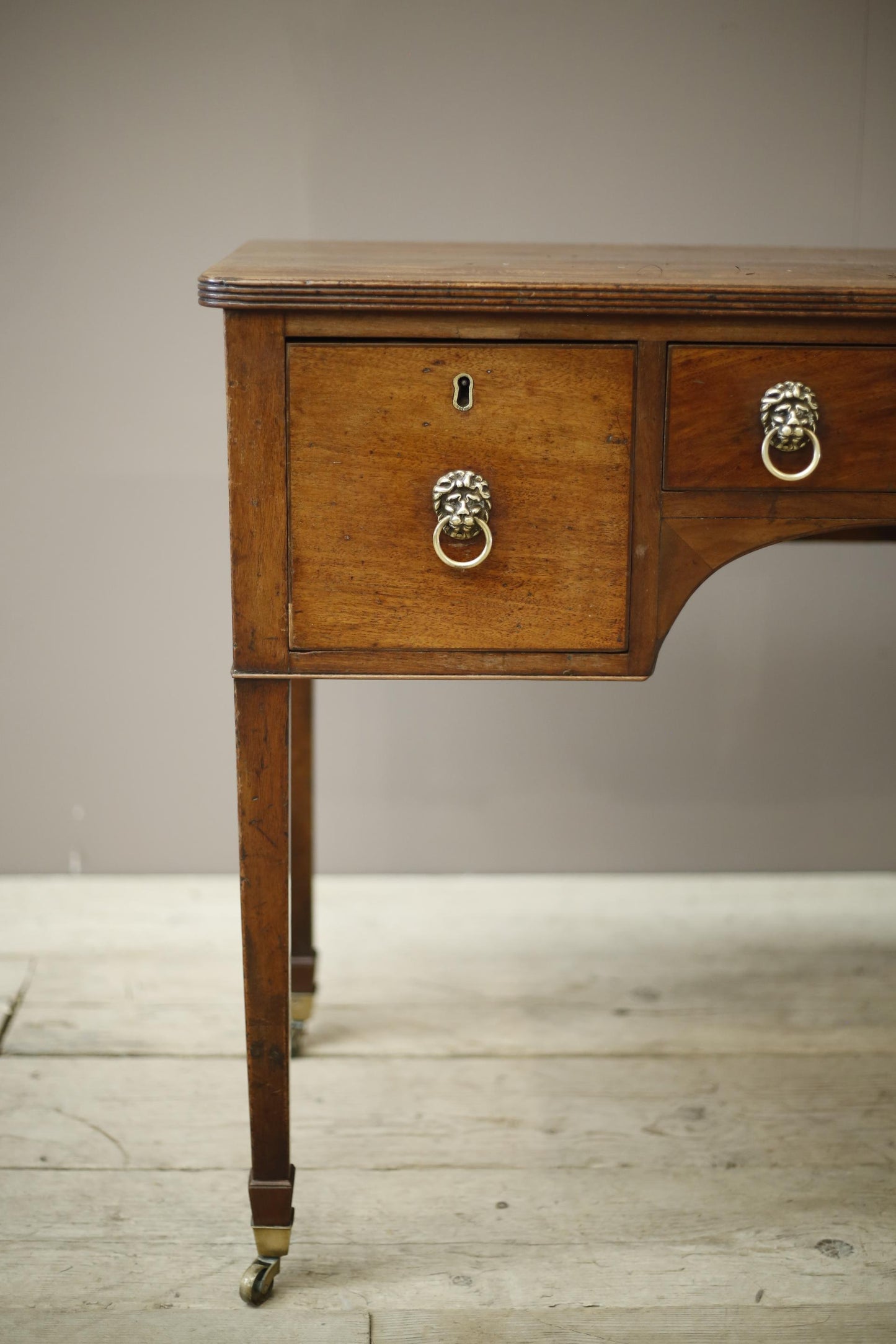 Georgian Regency mahogany reeded writing desk