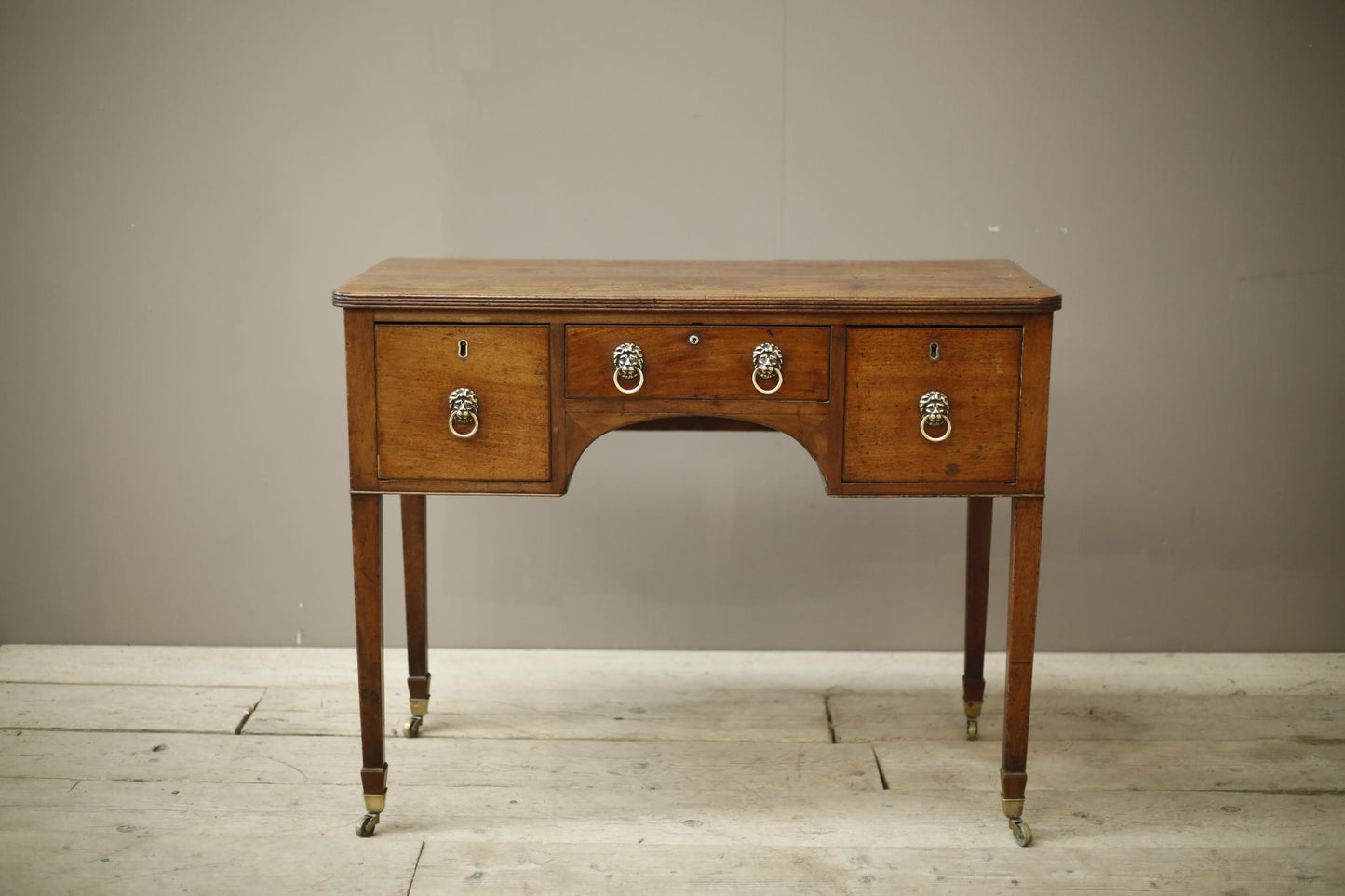 Georgian Regency mahogany reeded writing desk