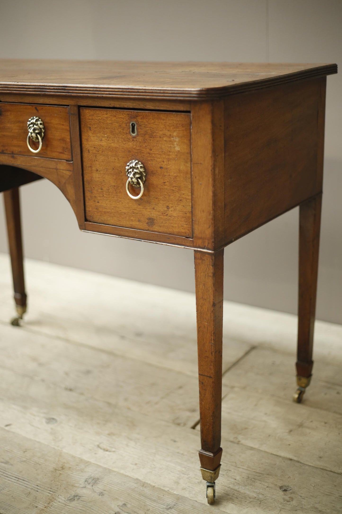 Georgian Regency mahogany reeded writing desk