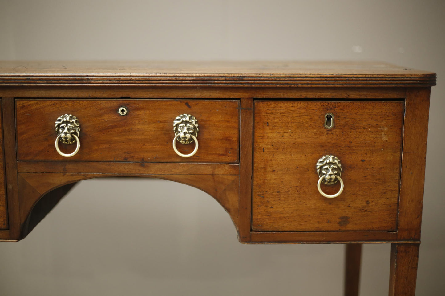 Georgian Regency mahogany reeded writing desk