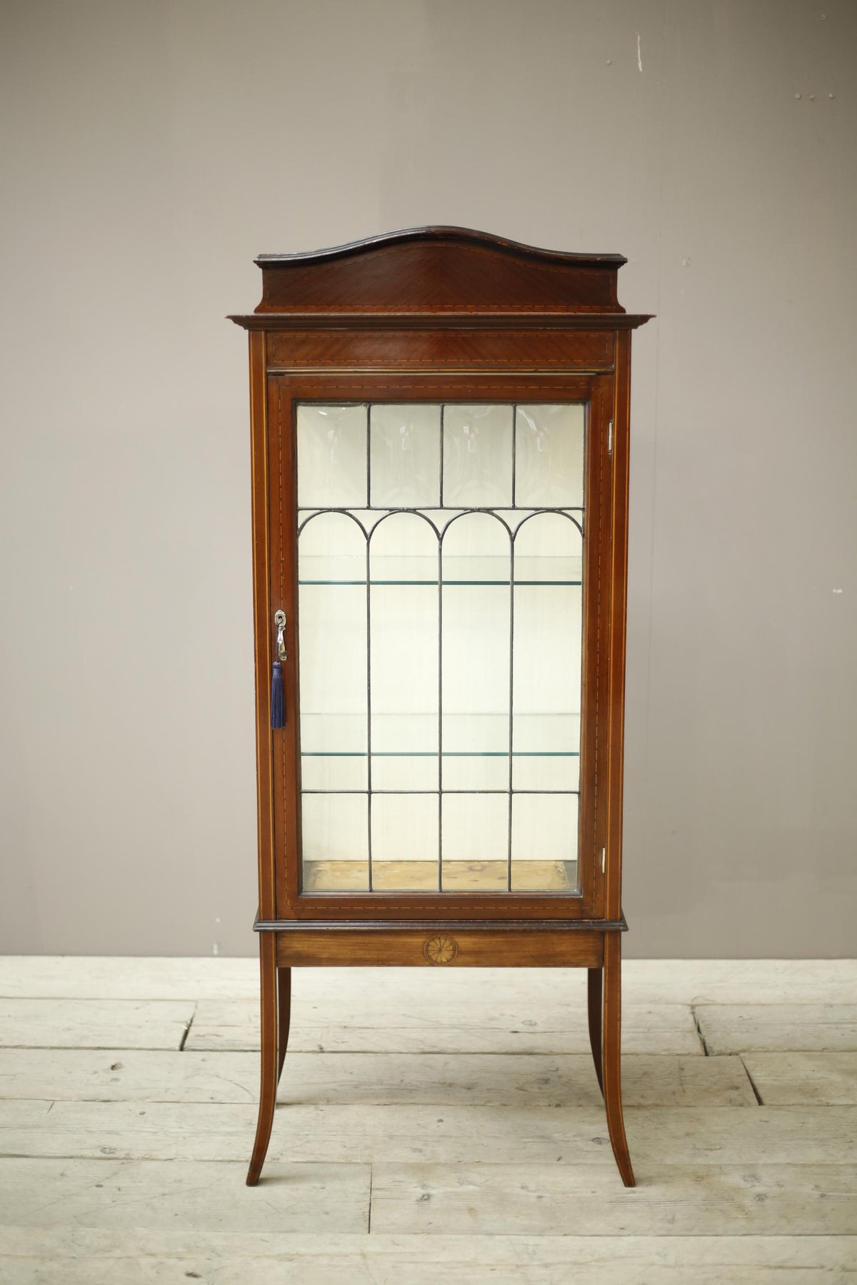 Edwardian mahogany glazed cabinet - TallBoy Interiors