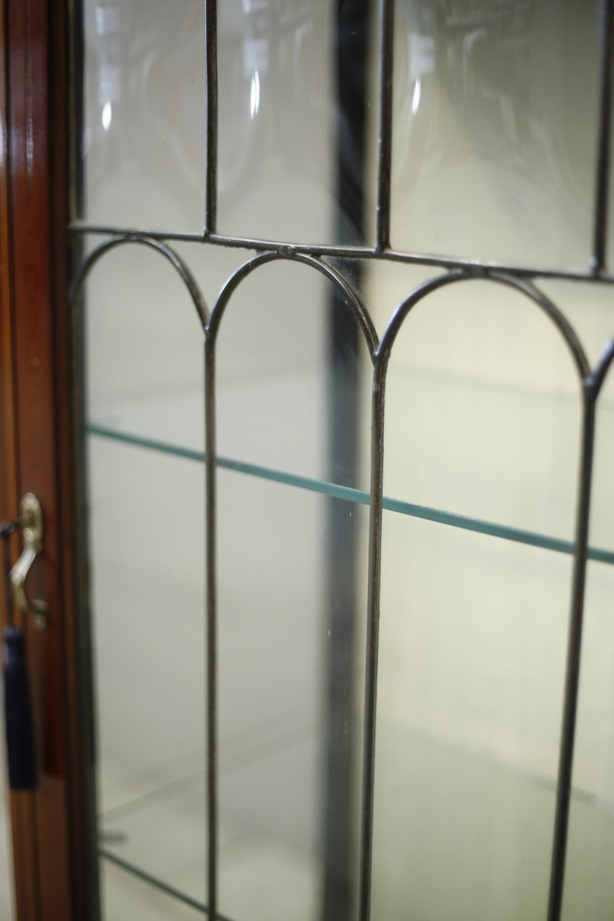 Edwardian mahogany glazed cabinet - TallBoy Interiors