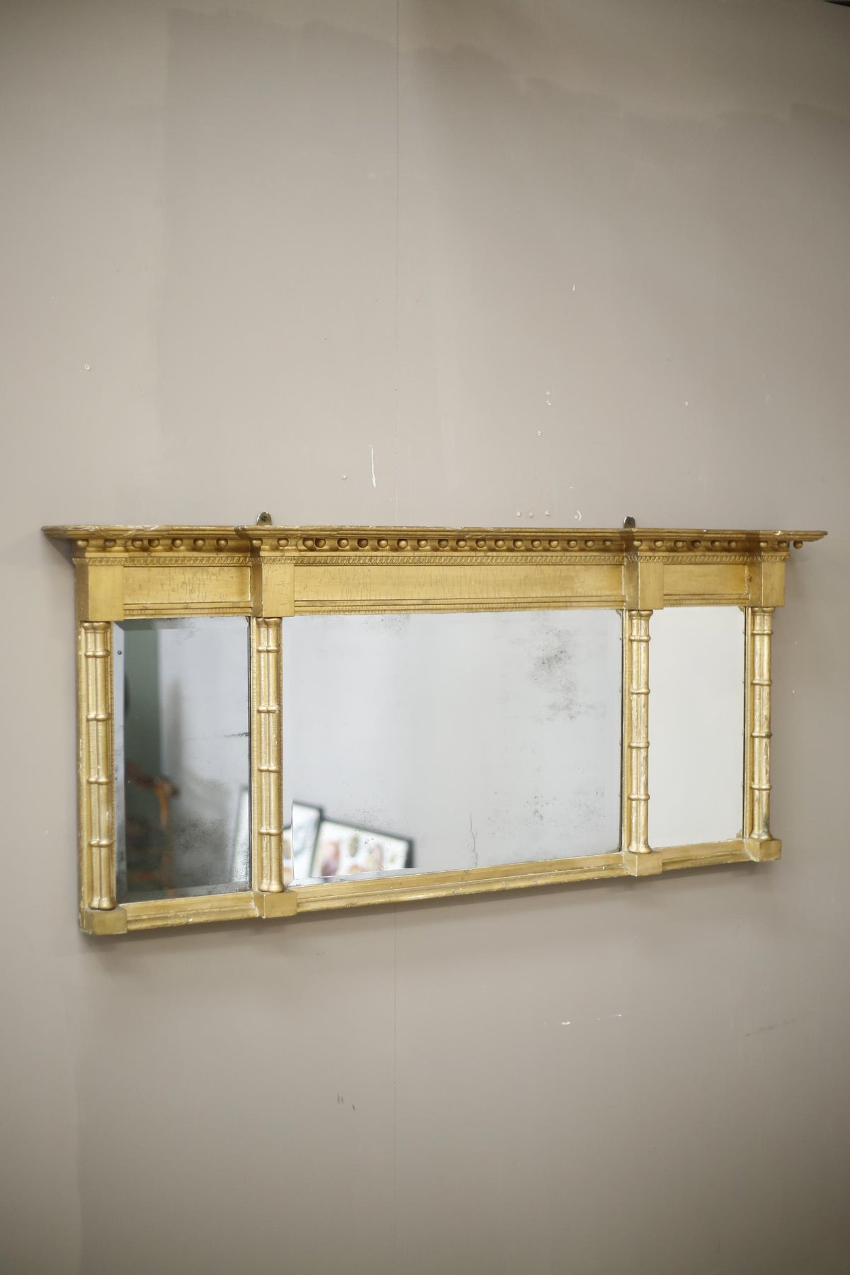 English Regency period gilt overmantel mirror - TallBoy Interiors
