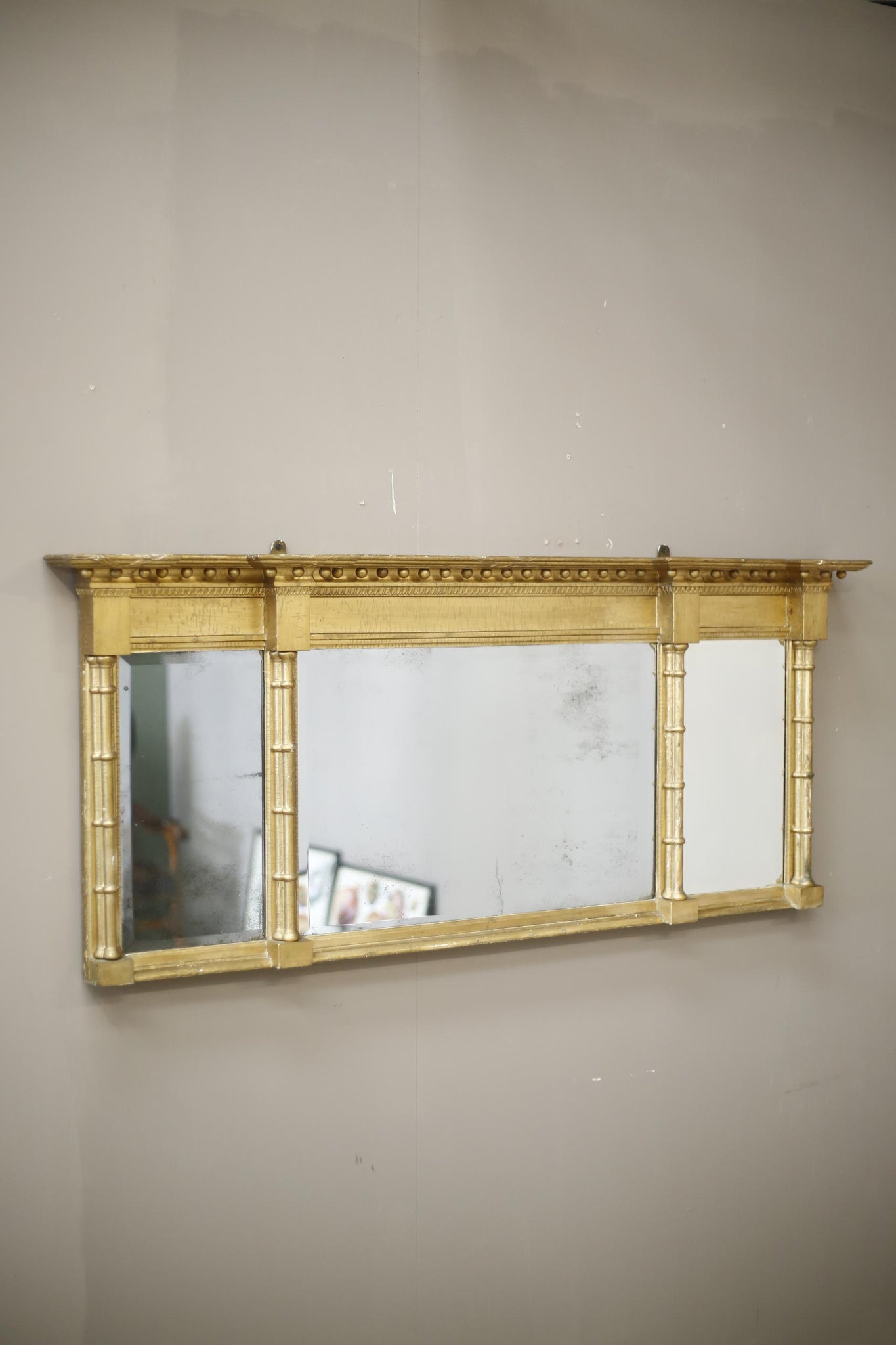 English Regency period gilt overmantel mirror