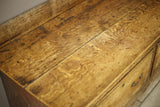 18th century oak dresser base with scalloped front rail