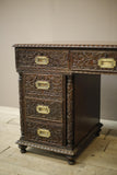 19th century Anglo-Indian Padouk campaign desk