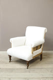 Victorian English scroll back armchair