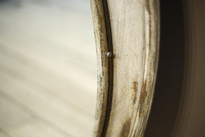 20th century Flat plate industrial railway mirror