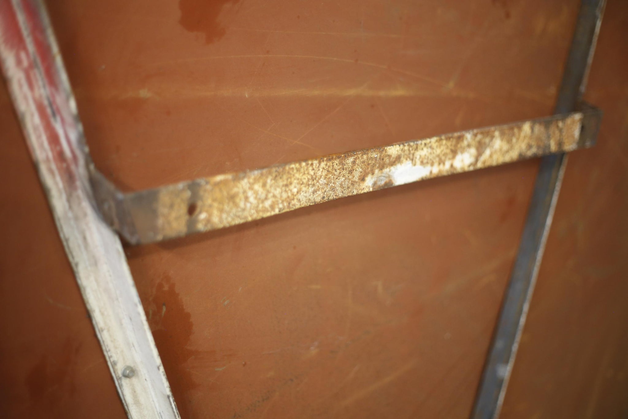 20th century Flat plate industrial railway mirror