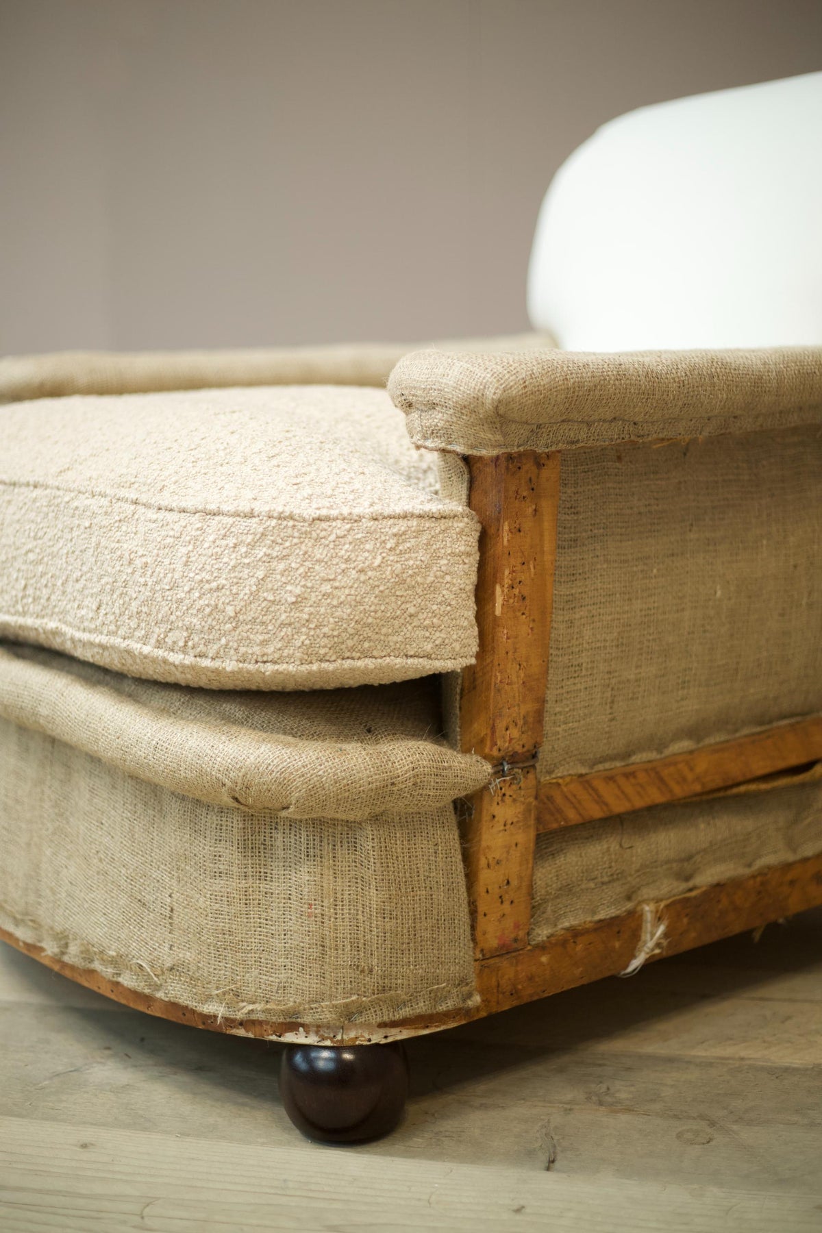 Antique Deconstructed Victorian deep seated armchair - TallBoy Interiors