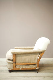 Antique Deconstructed Victorian deep seated armchair - TallBoy Interiors