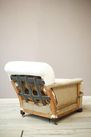 Antique Deconstructed Victorian deep seated armchair - TallBoy Interiors