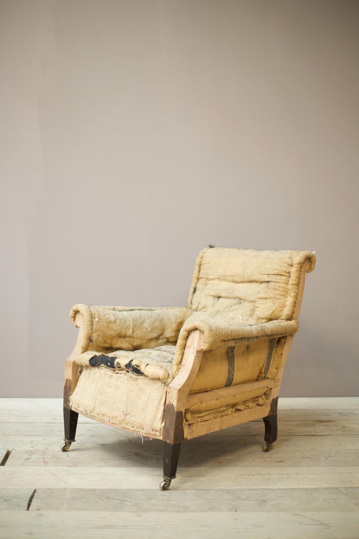 Antique Edwardian scroll back armchair - TallBoy Interiors