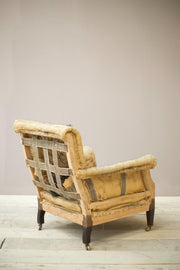 Antique Edwardian scroll back armchair - TallBoy Interiors