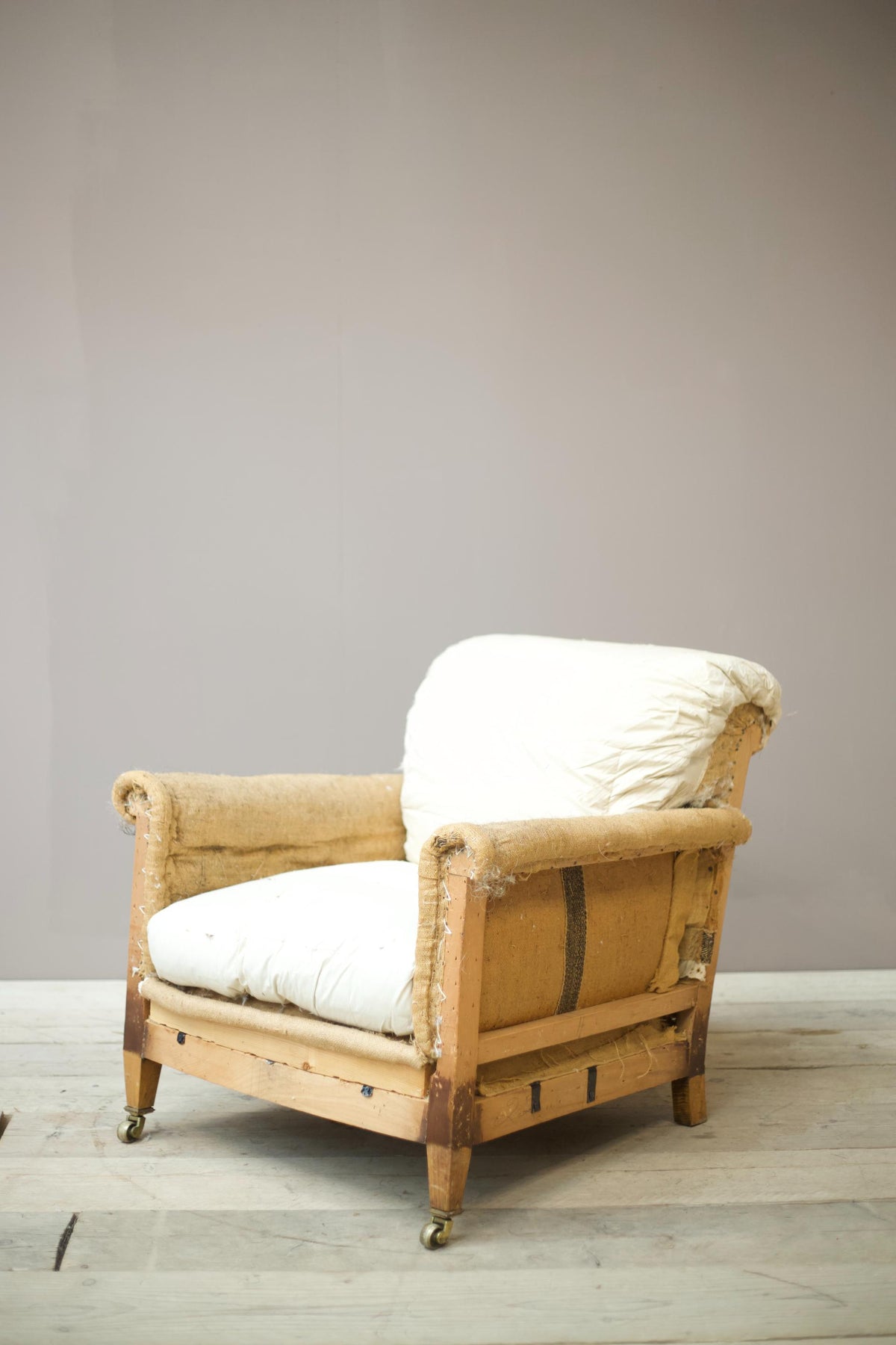 Howard and sons style Edwardian cushioned back armchair - TallBoy Interiors