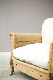 Howard and sons style Edwardian cushioned back armchair - TallBoy Interiors