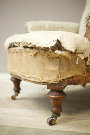 Victorian English scroll back armchair - TallBoy Interiors