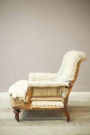 Victorian English scroll back armchair - TallBoy Interiors