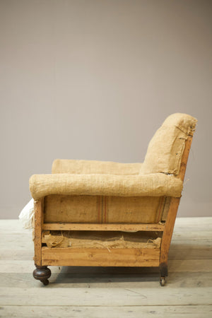 Early 20th century square back club chair