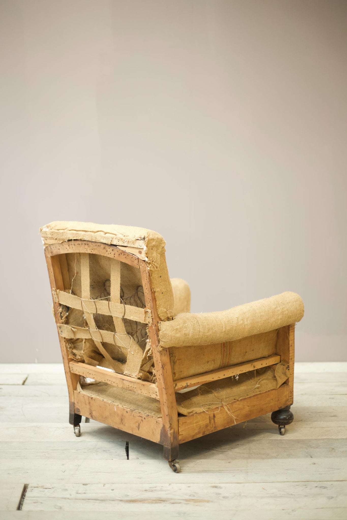 Early 20th century square back club chair
