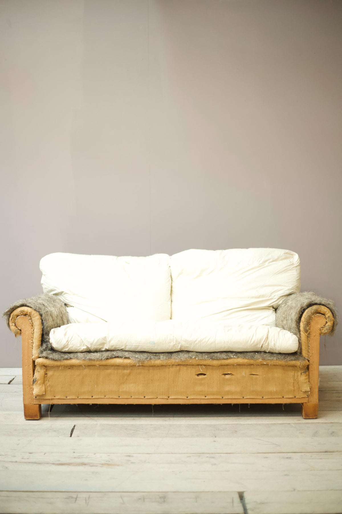 Edwardian square back 2 seater sofa - TallBoy Interiors