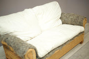 Edwardian square back 2 seater sofa - TallBoy Interiors