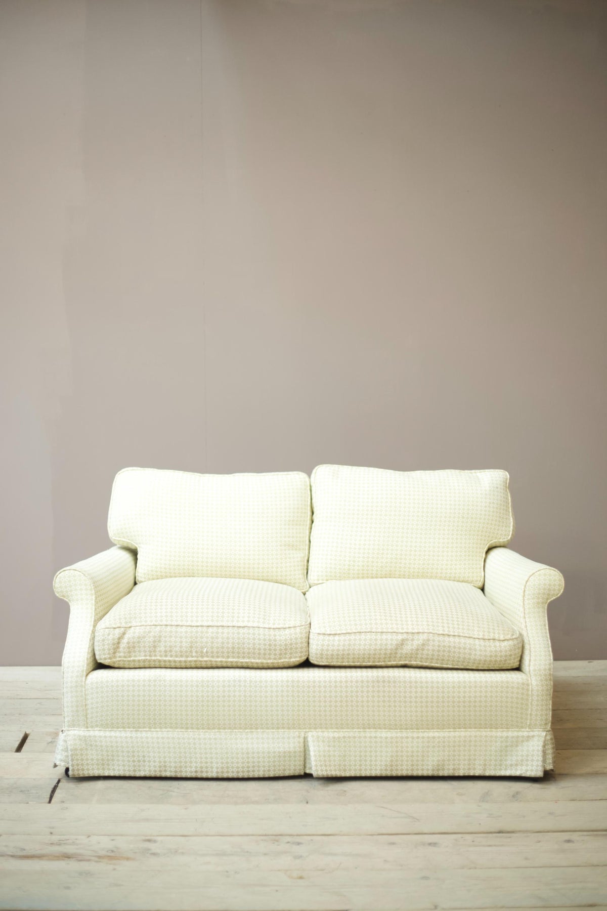 20th century Bespoke 2 seater sofa by Sean Cooper - Skirted - TallBoy Interiors