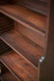 Late 18th century Georgian mahogany open library shelves - TallBoy Interiors