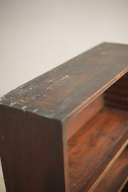 Late 18th century Georgian mahogany open library shelves - TallBoy Interiors