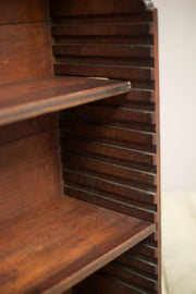 Late 18th century Georgian mahogany open library shelves - TallBoy Interiors
