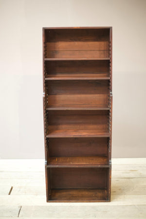 Late 18th century Georgian mahogany open library shelves