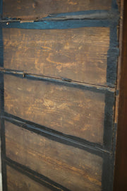 Late 18th century Georgian mahogany open library shelves - TallBoy Interiors
