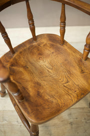 Pair of early 20th century Ash and Elm smokers chairs - TallBoy Interiors