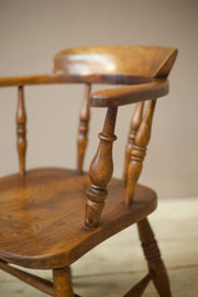 Pair of early 20th century Ash and Elm smokers chairs - TallBoy Interiors