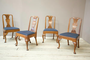 Set of 4 Genuine Queen Anne dining chairs
