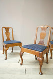 Set of 4 Genuine Queen Anne dining chairs