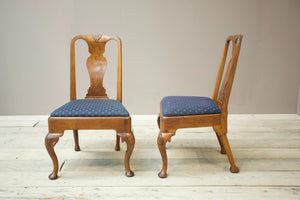 Set of 4 Genuine Queen Anne dining chairs