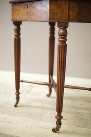 Georgian lift top mahogany work table with reeded legs - TallBoy Interiors