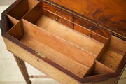 Georgian lift top mahogany work table with reeded legs - TallBoy Interiors