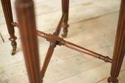 Georgian lift top mahogany work table with reeded legs - TallBoy Interiors