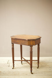 Georgian lift top mahogany work table with reeded legs - TallBoy Interiors