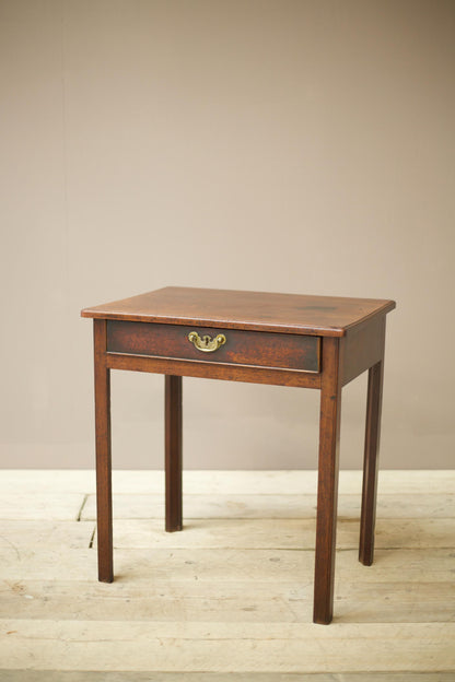 Georgian mahogany single drawer writing table