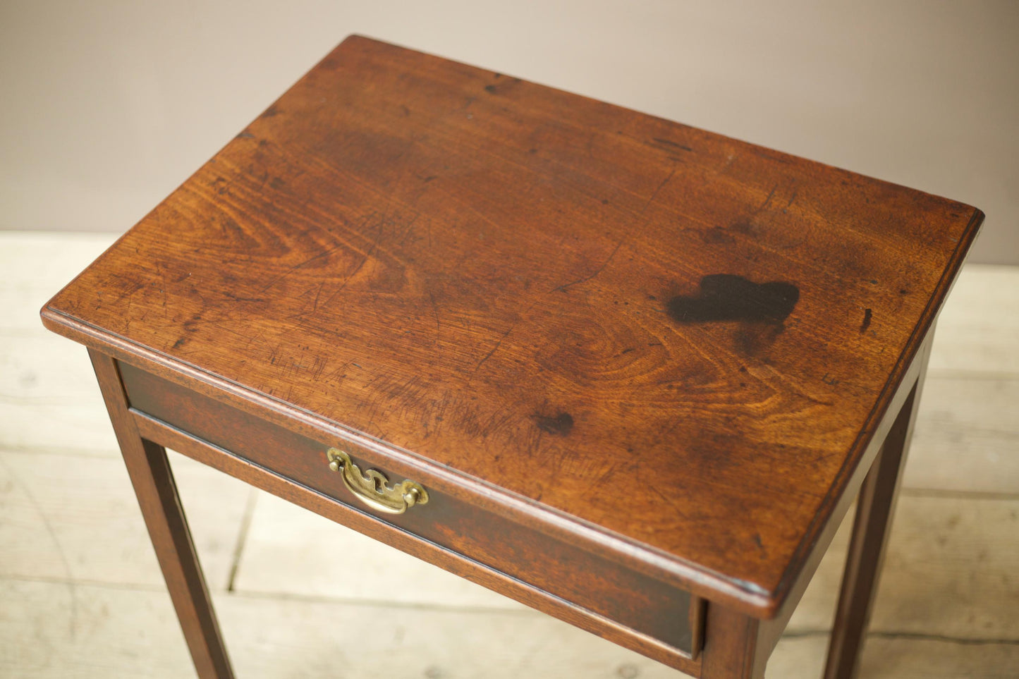 Georgian mahogany single drawer writing table