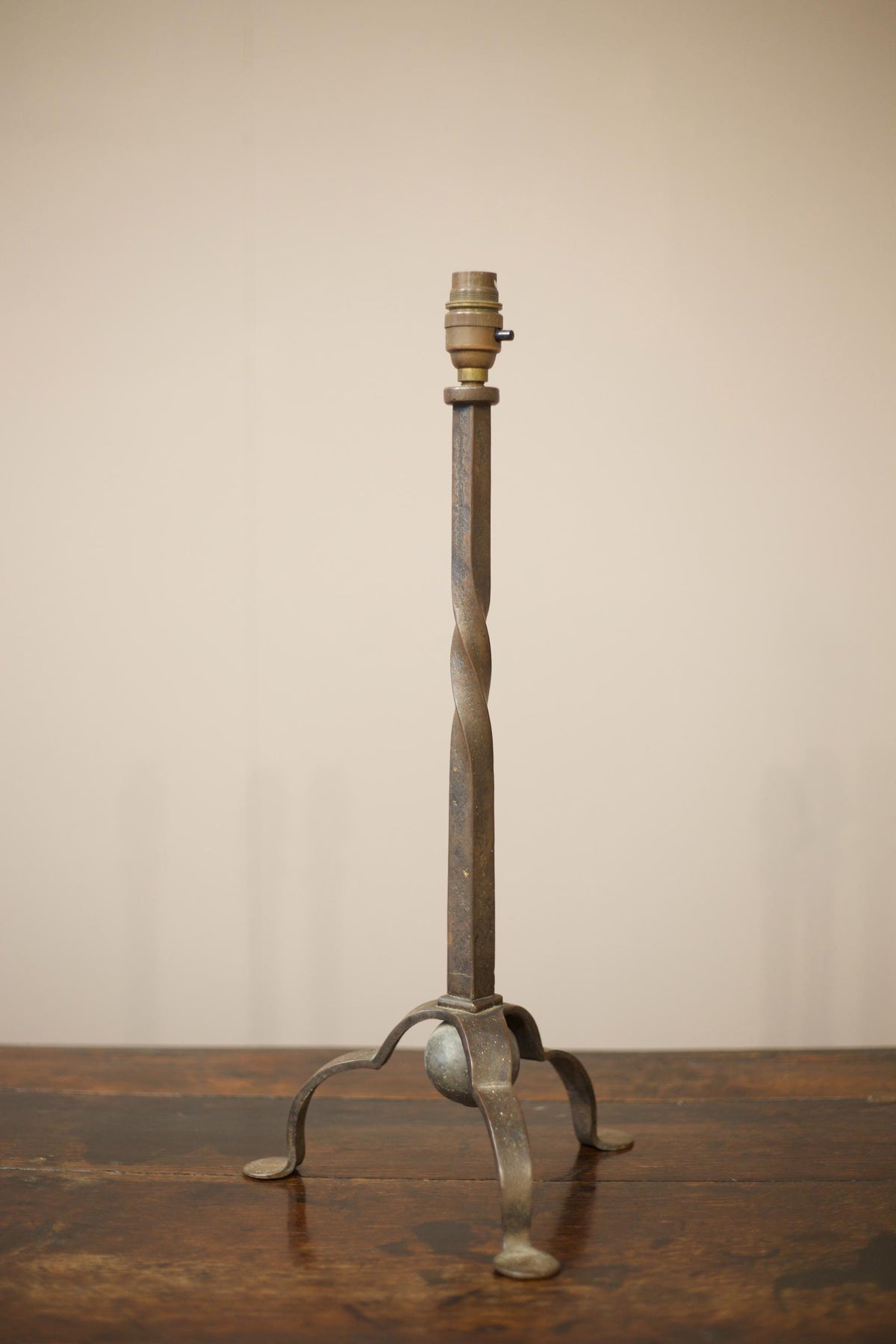 20th century Blacksmith made table lamp - TallBoy Interiors